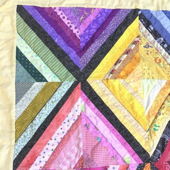 Handmade Quilted Baby Toddler Playtime Tummy Time Mat Colorful Boy or Girl 42x35 - Picture 2 of 9